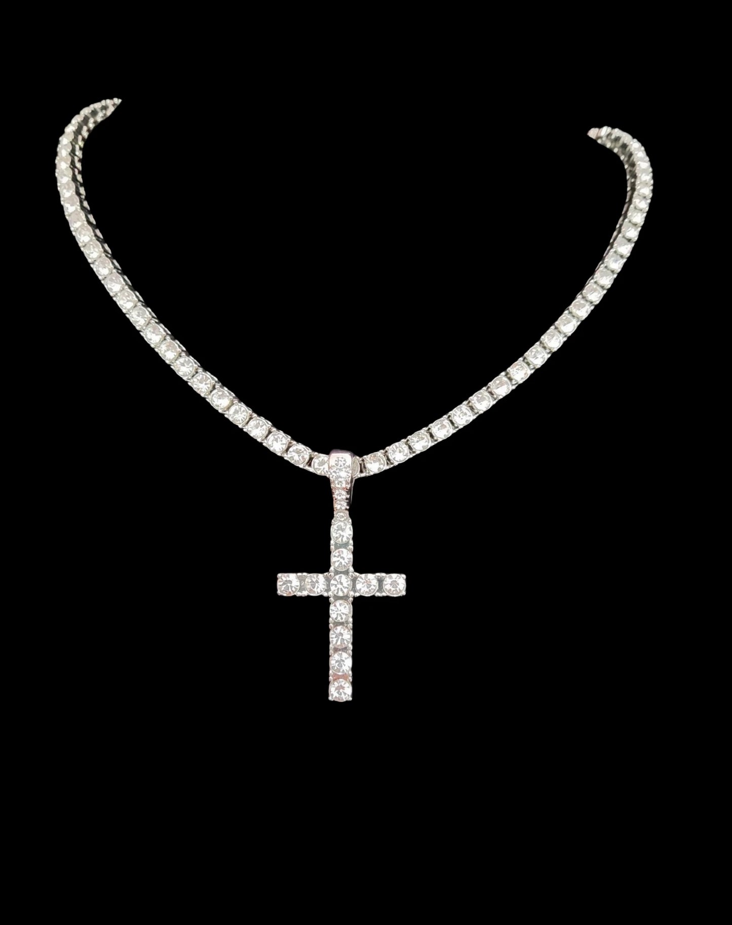 Hip Hop Cross Pendant Necklace