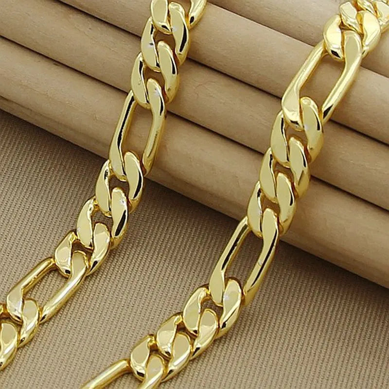 Miami Ice 8mm Figaro Chain Choker Set