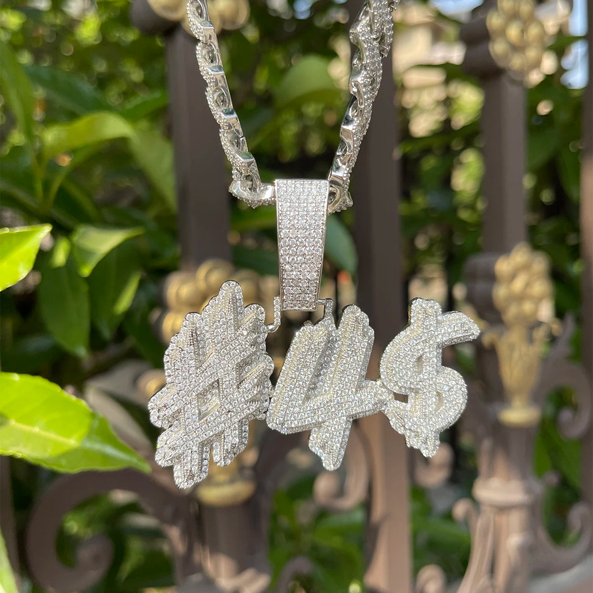 Bubble Letter Personalized Necklace for Men