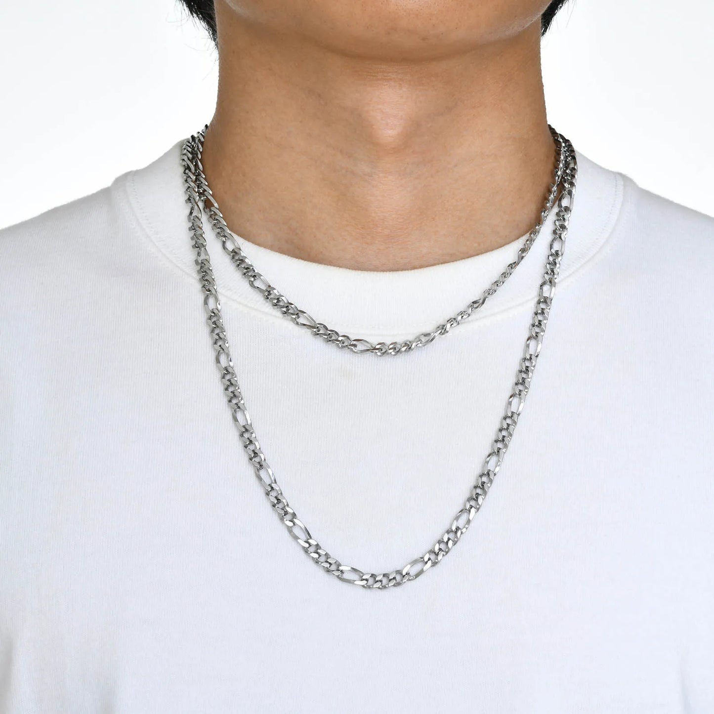 Miami Ice 3mm Figaro Chain - White Gold