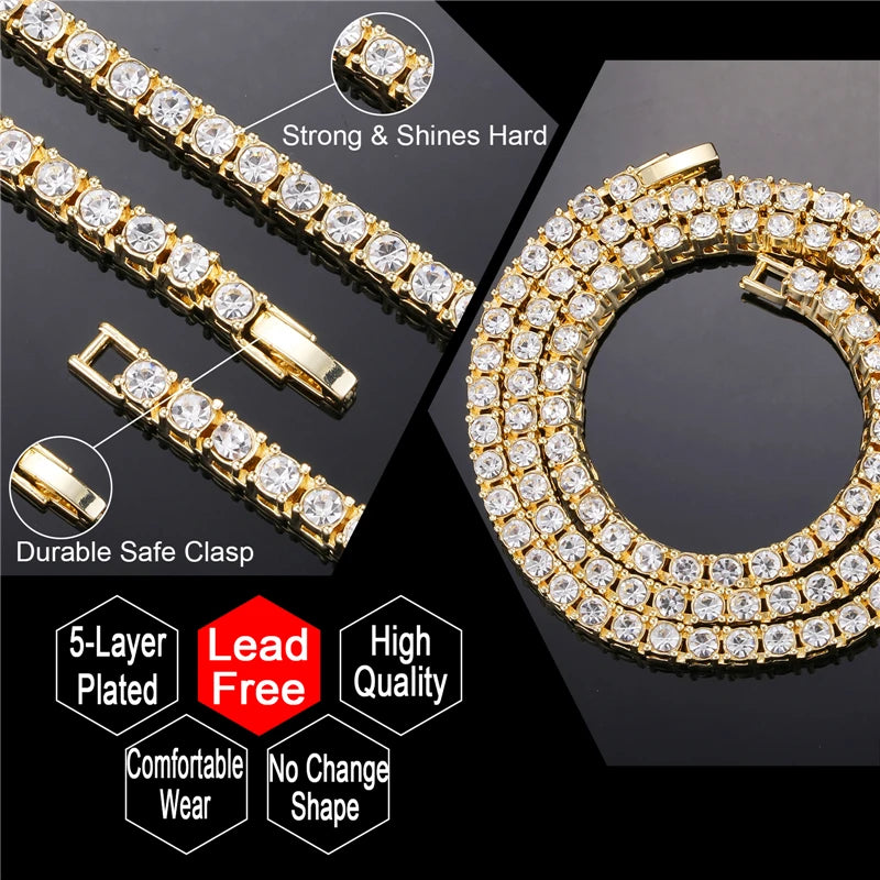 4MM Men's Iced Out Bracelet
