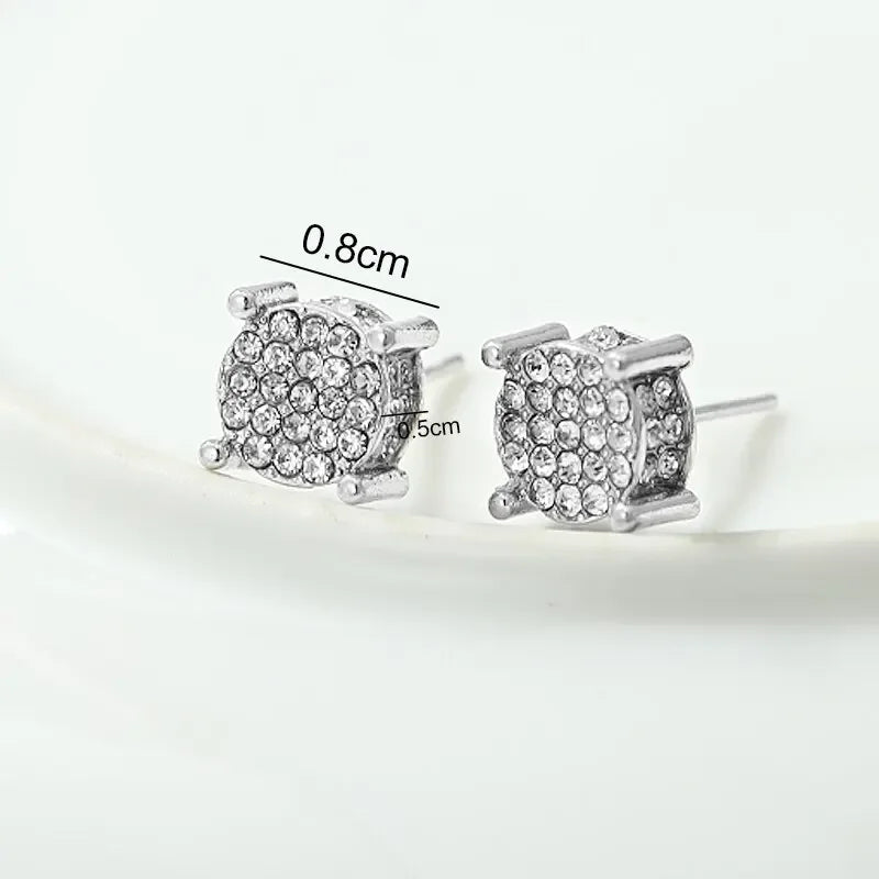 Gold & Silver Color Round Ear Studs