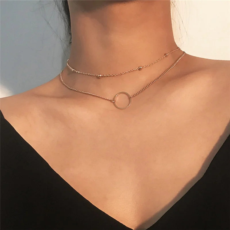 Miami Ice Pearl & Chain Necklace Set - White Gold