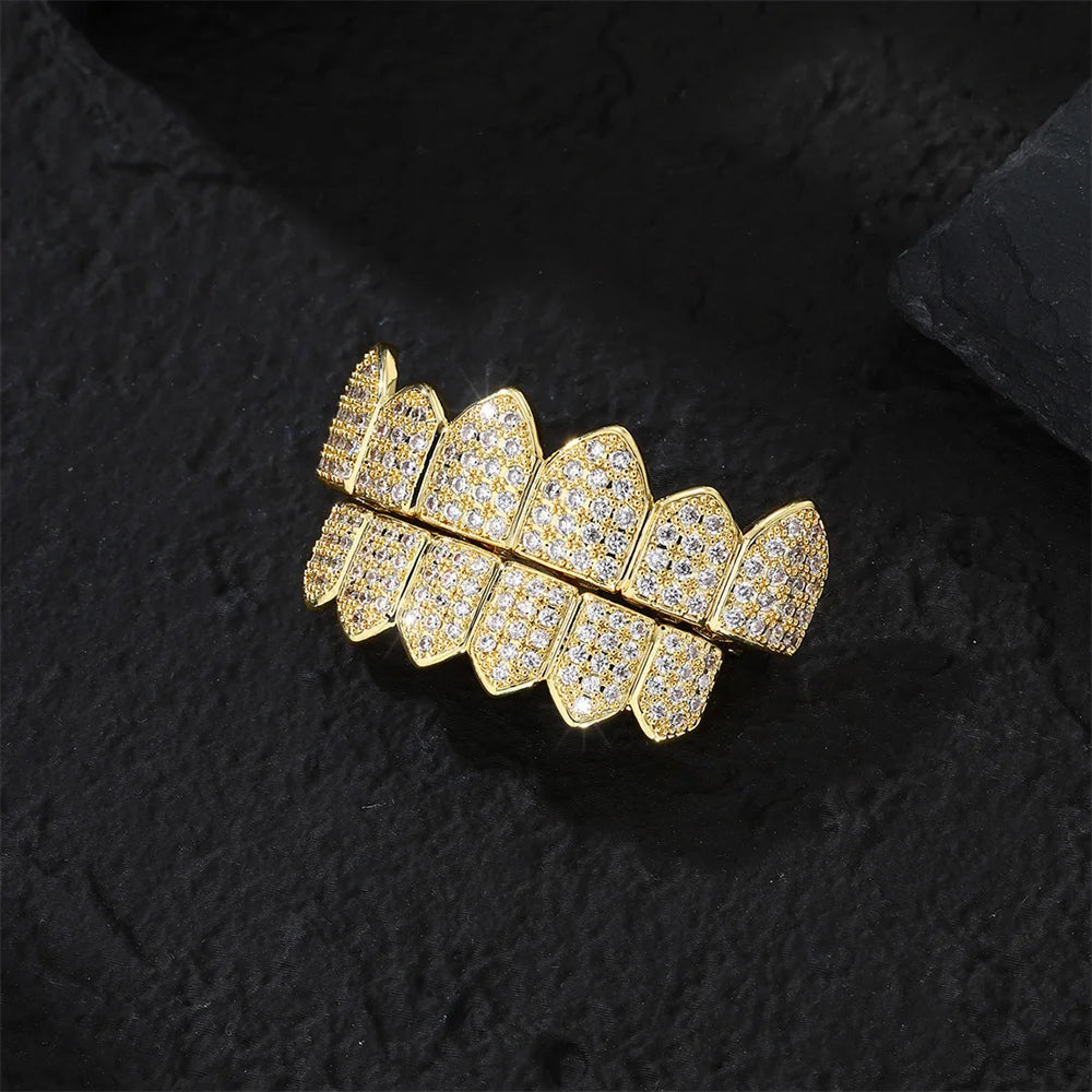 Hip Hop Full Iced Out Teeth Grillz Caps