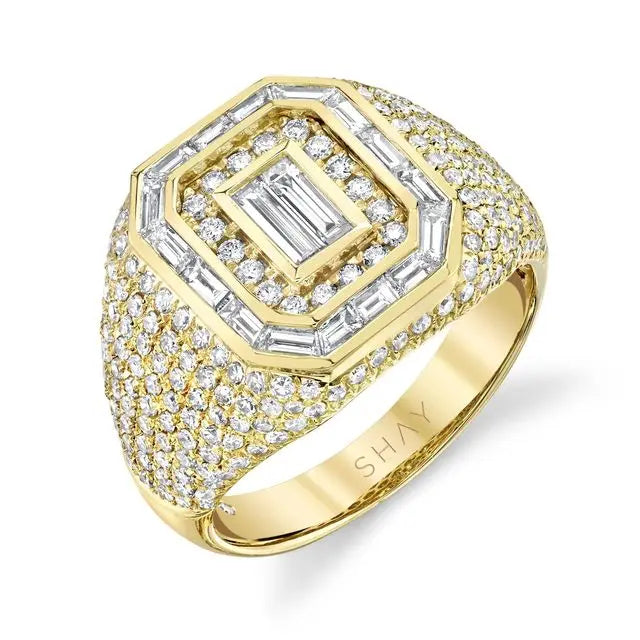 Hip Hop Rock Five Star Rings