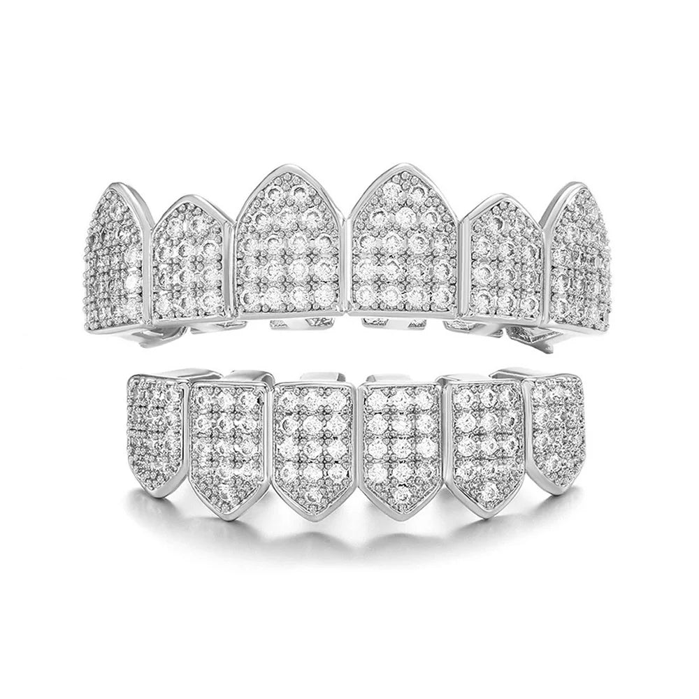 Hip Hop Full Iced Out Teeth Grillz Caps