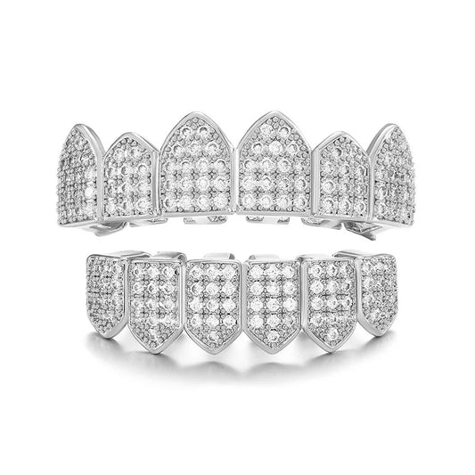 Hip Hop Full Iced Out Teeth Grillz Caps