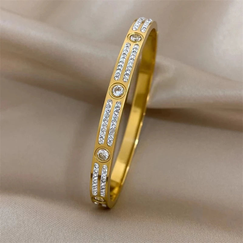 Miami Iced Band Bracelet - Gold