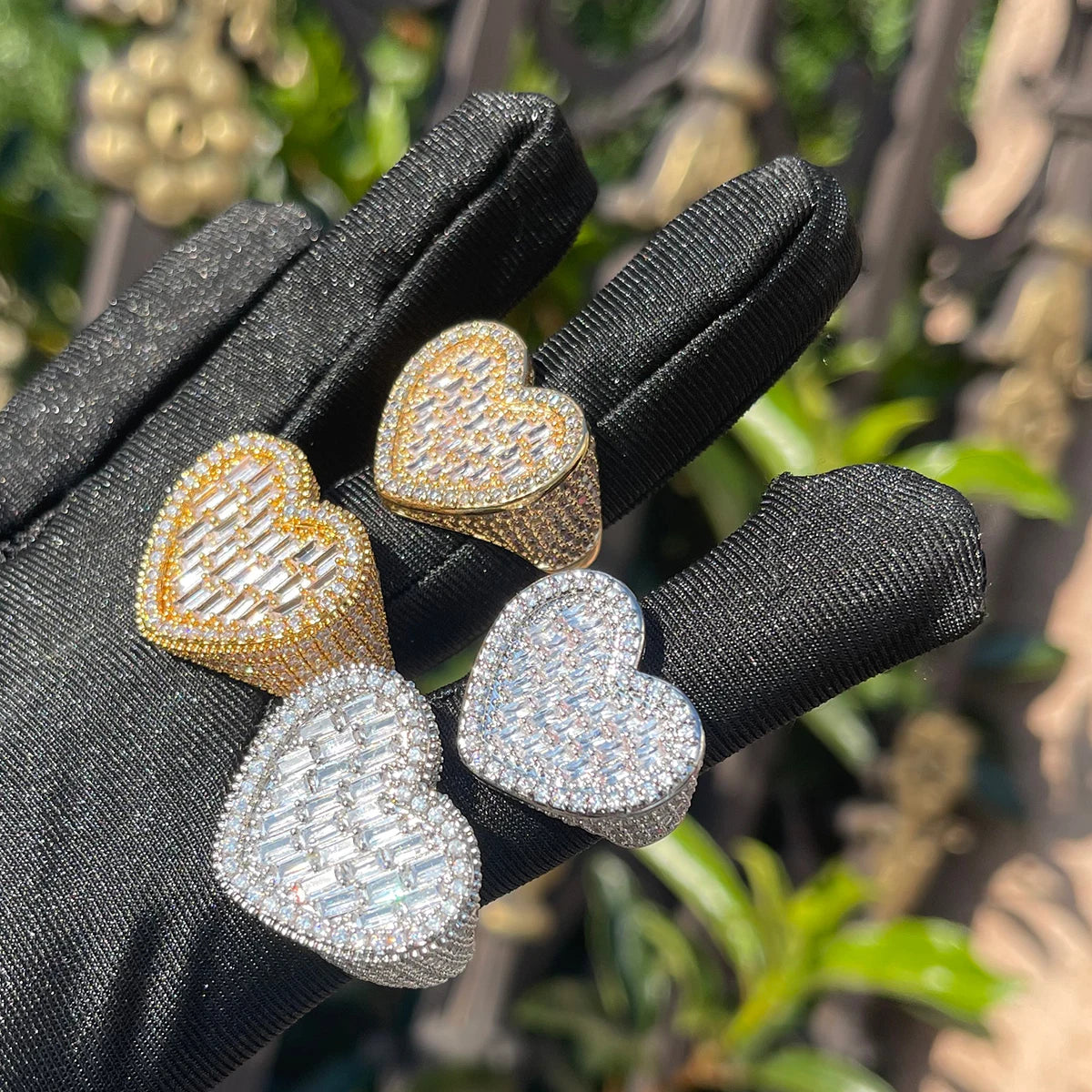 Miami Ice Heart Iced Out Tennis Ring