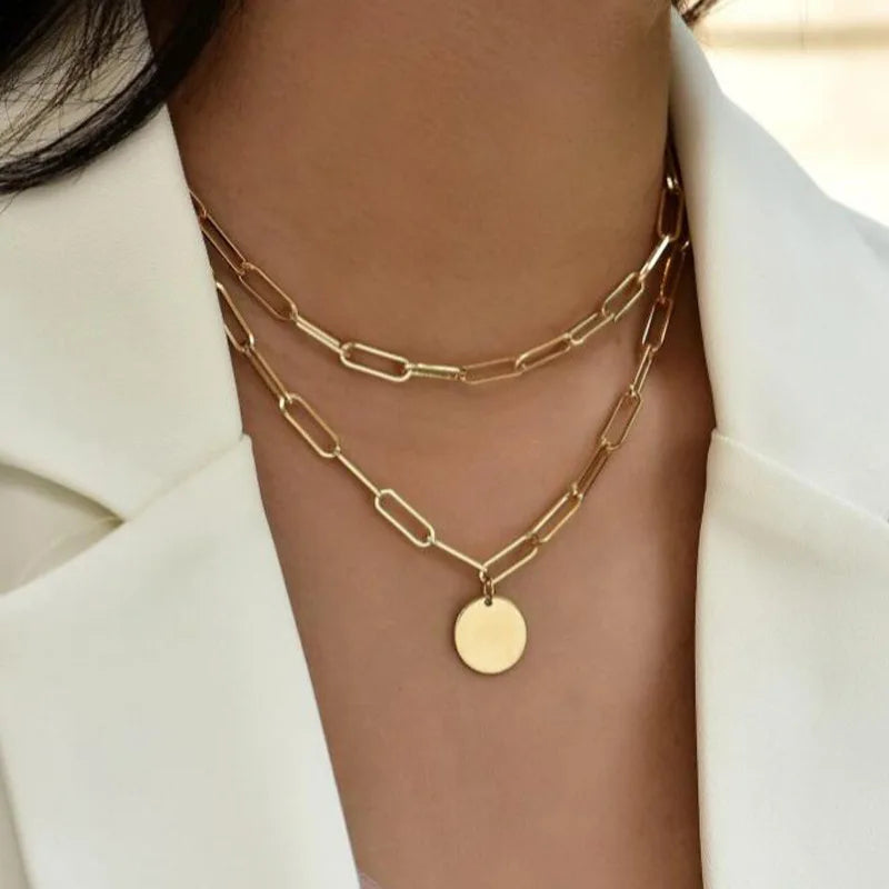 Miami Ice Pearl & Chain Necklace Set - White Gold