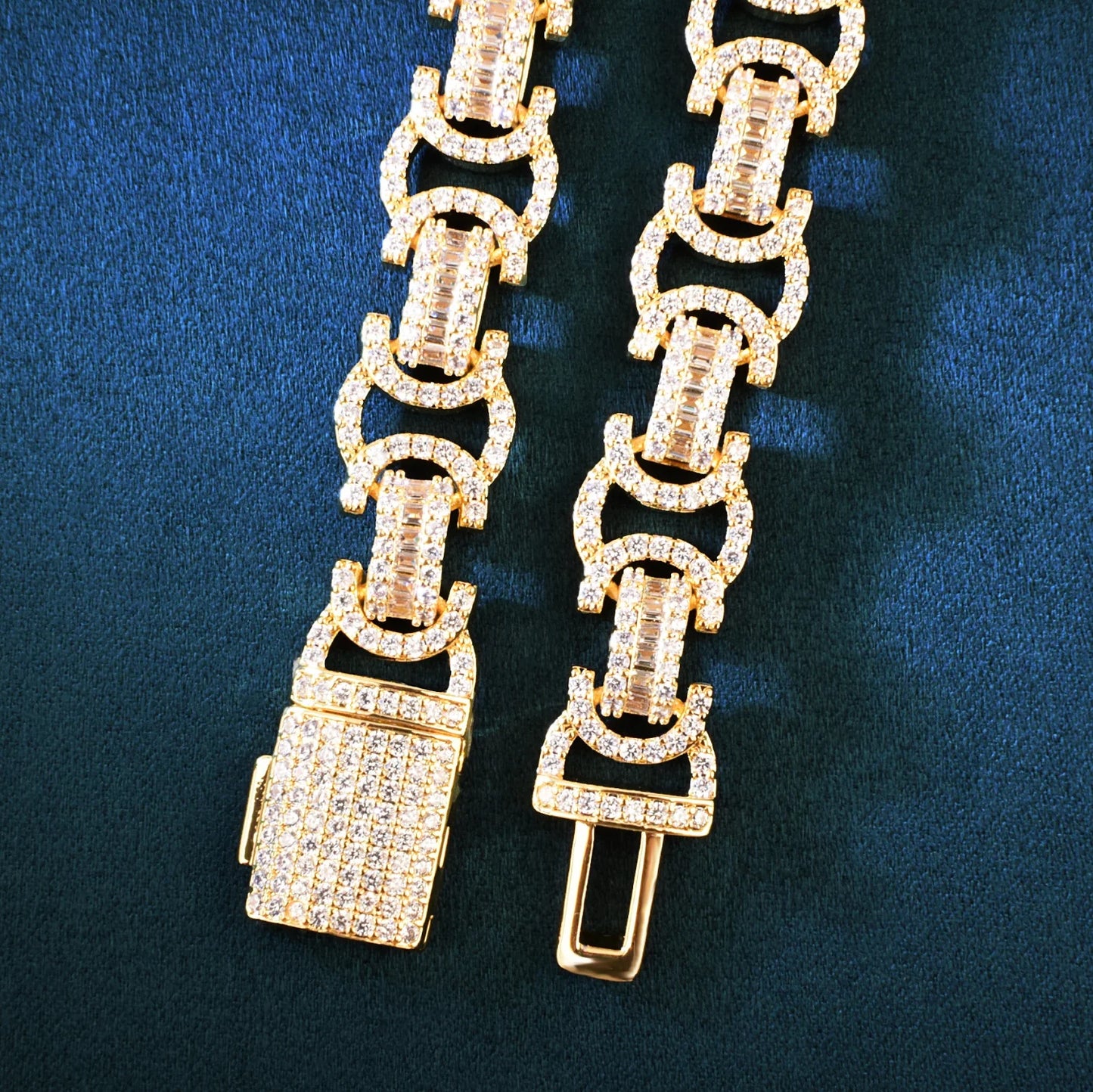 Miami Iced Byzantine Bracelet - White Gold