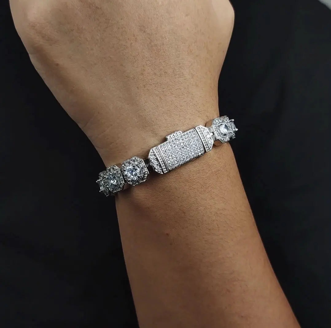 Miami Ice Vvs Clustered Bracelet - White Gold