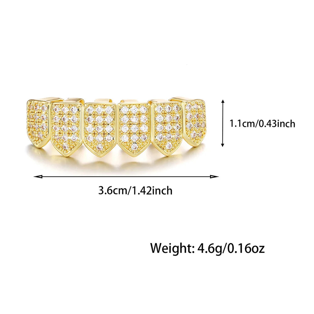 Hip Hop Full Iced Out Teeth Grillz Caps