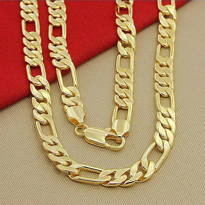 Miami Ice 8mm Figaro Chain Choker Set