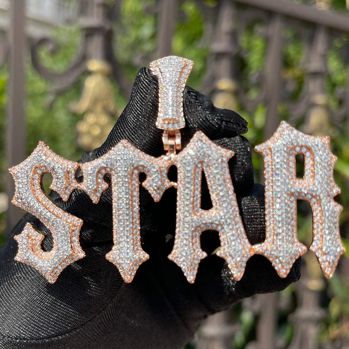 Bubble Letter Customized Name Necklace