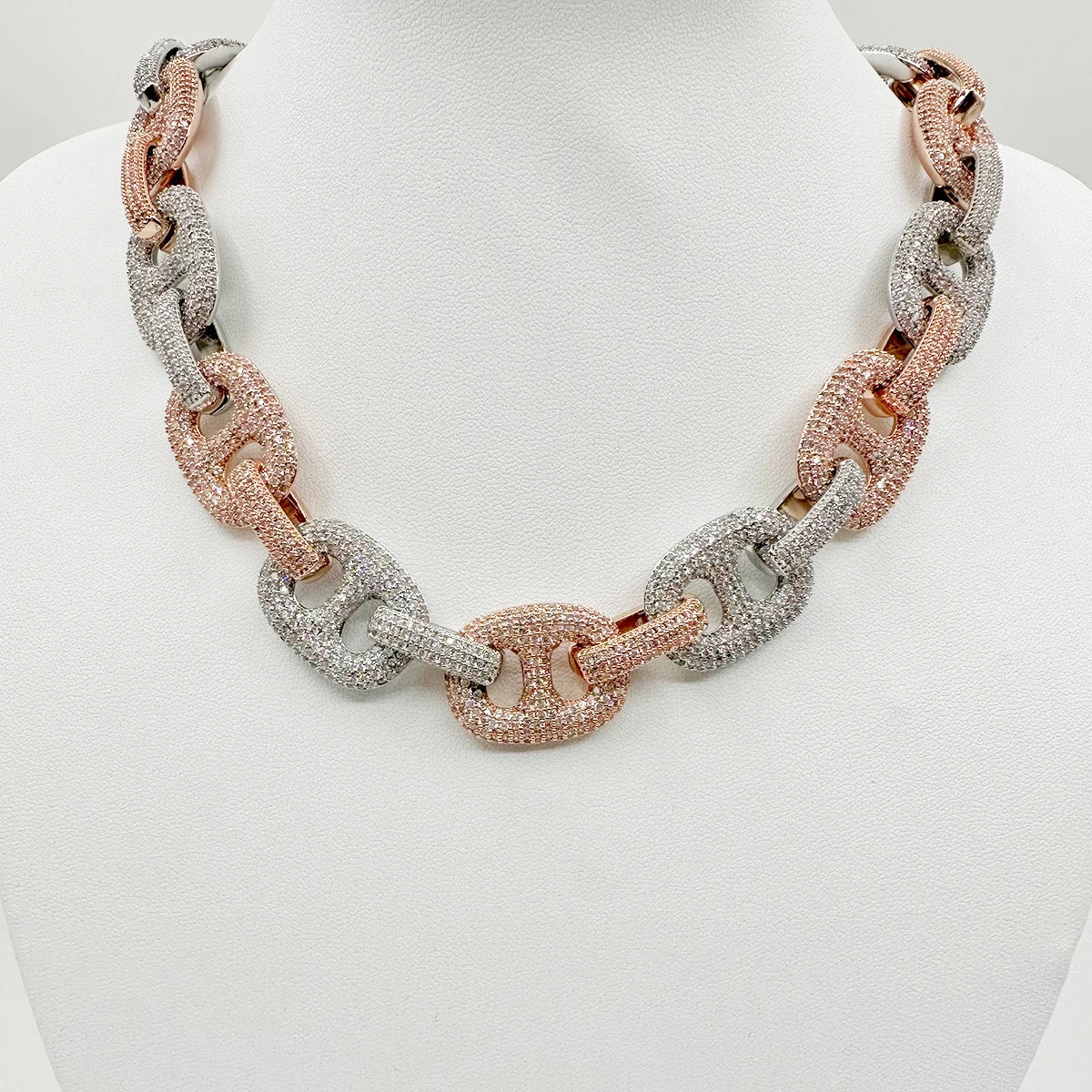 Miami Ice 14mm Iced Chunky Link Pave Chain