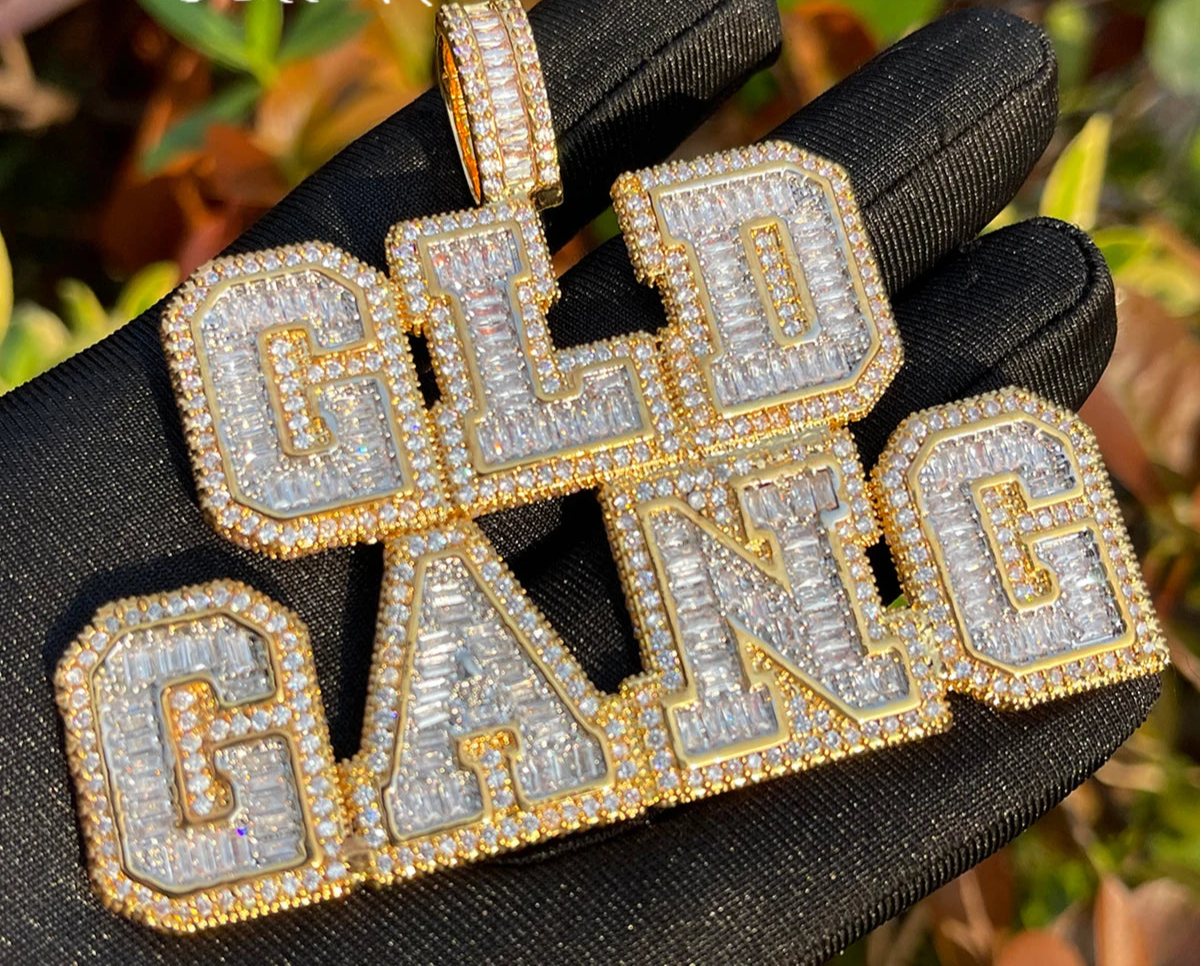Miami Ice Varsity Letter Custom Pendant - Gold
