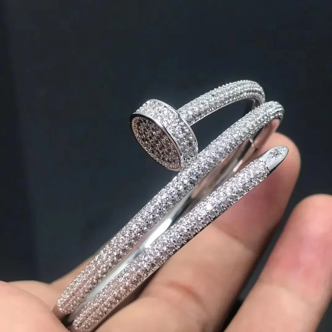 Miami Ice Iced Nail Bracelet - Gold