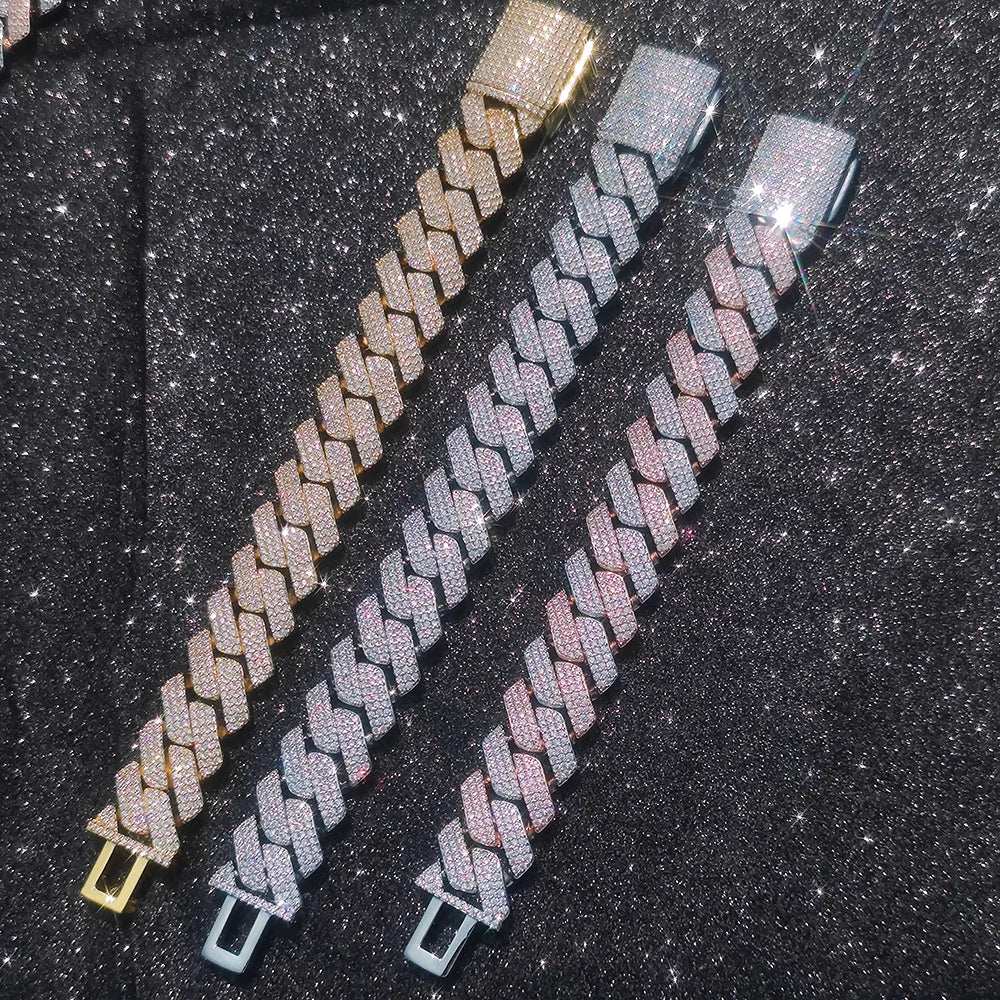Miami Ice 12mm Iced Cuban Link Bracelet