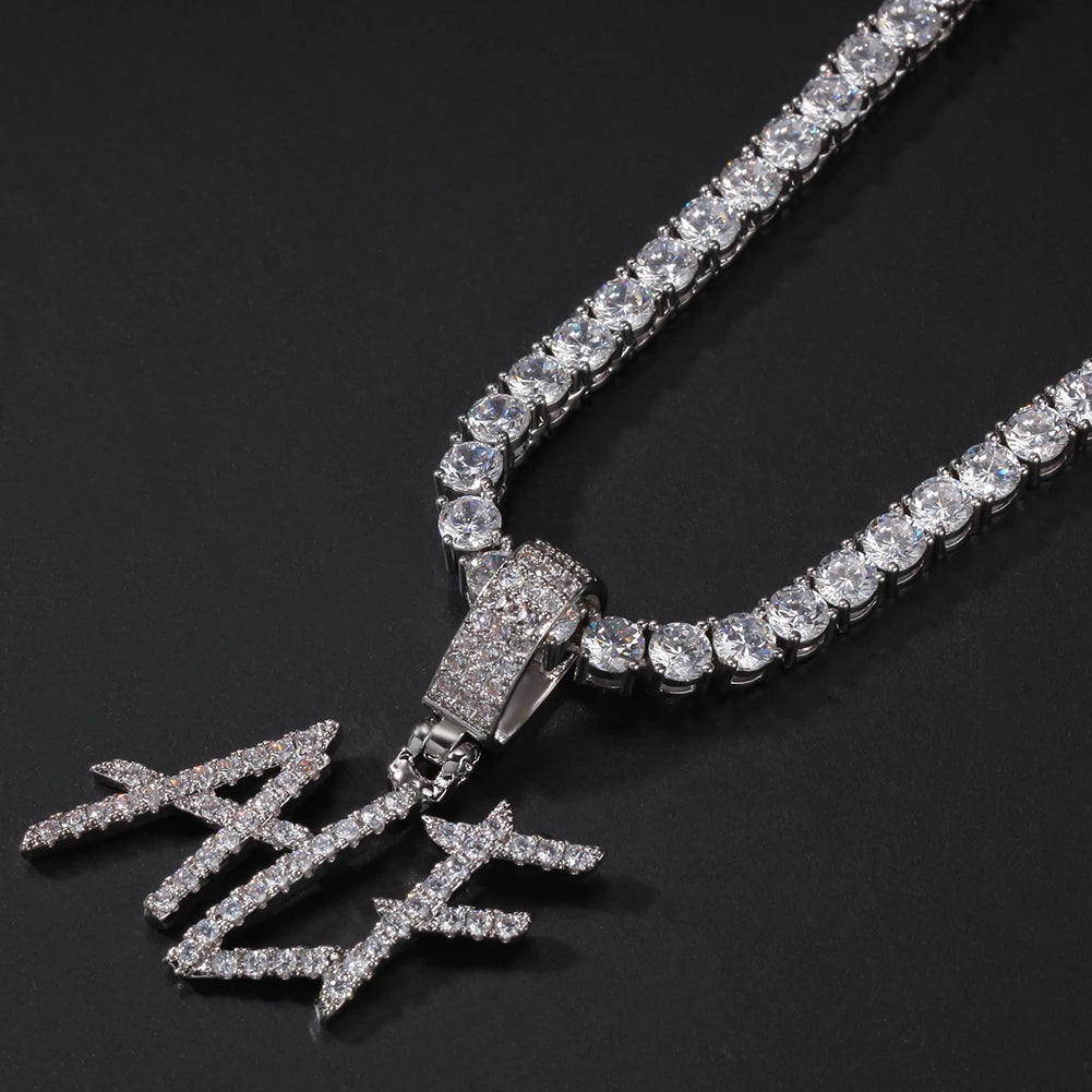 Brush Font Custom Name Necklace