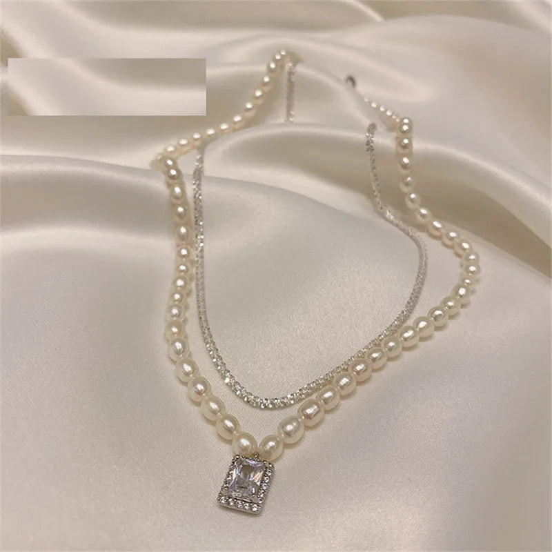Miami Ice 6mm Pearl + Padlock Necklace