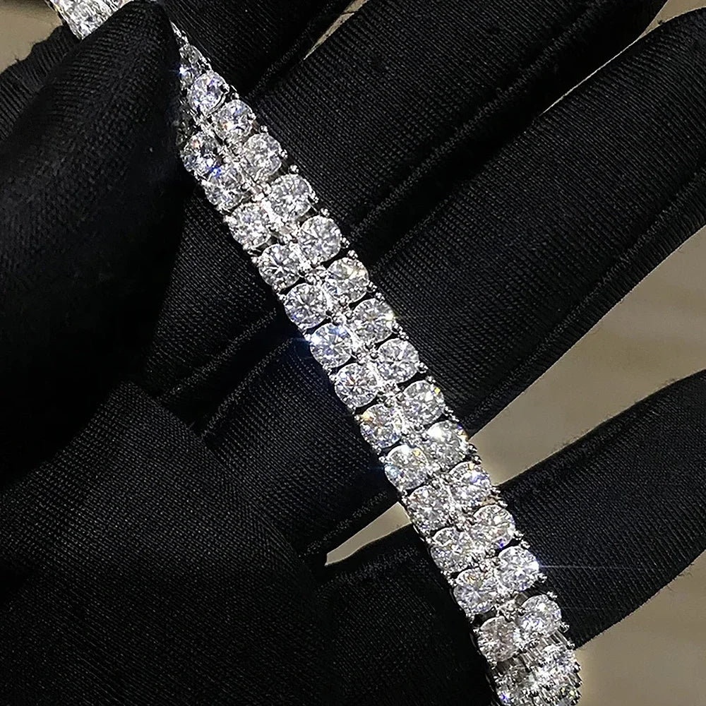 Miami Ice 5mm Double-Row Tennis Bracelet - White Gold