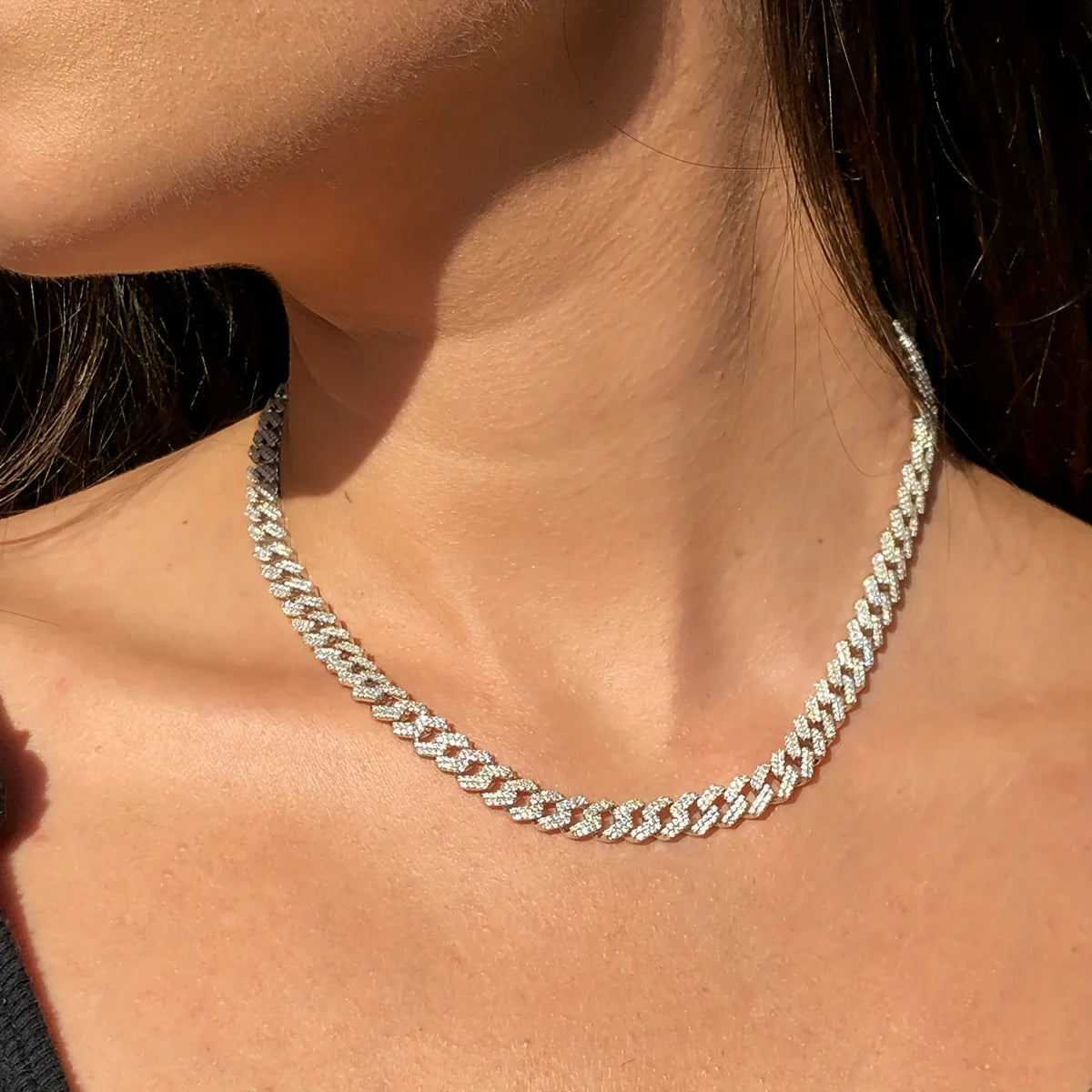 Miami Ice Colorful Moissanite Cuban Chain Necklace