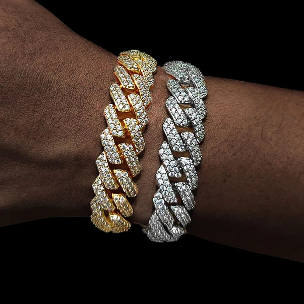 Miami Ice 12mm Iced Cuban Link Bracelet