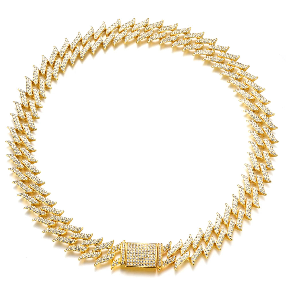 Miami Ice Iced Out Bling Necklace & Bracelet Set