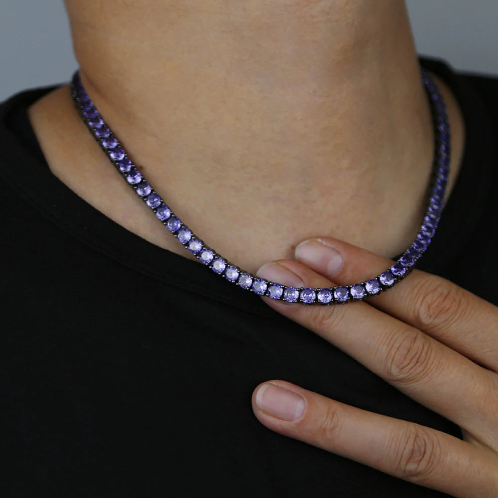 Miami Ice 5mm Tennis Purple Chain