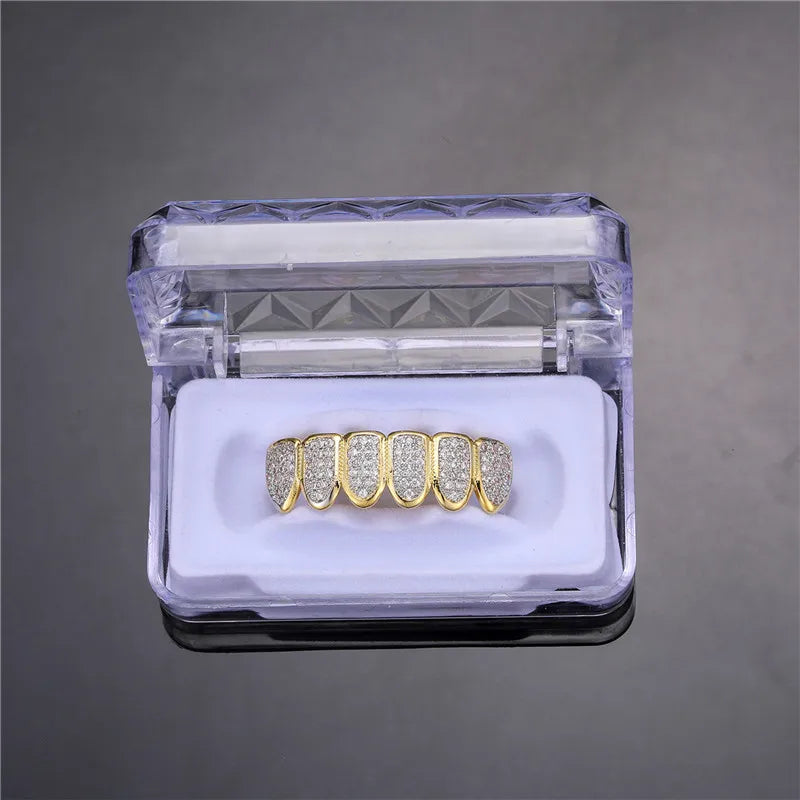 Hip Hop Full Iced Out Teeth Grillz Caps