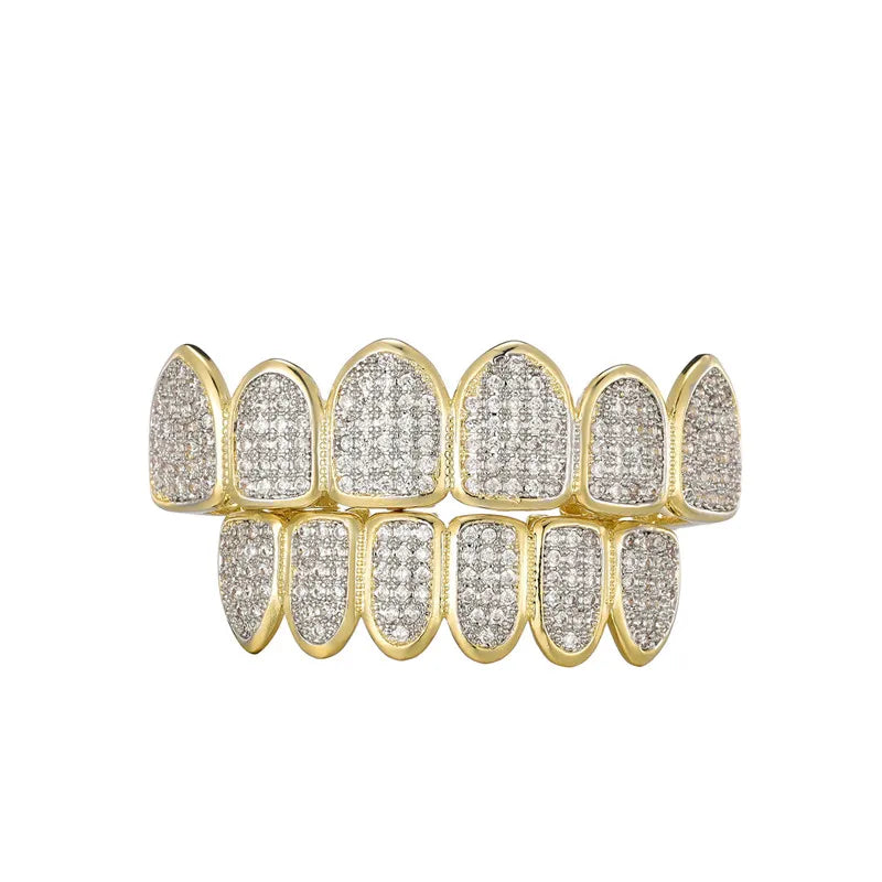 Hip Hop Full Iced Out Teeth Grillz Caps