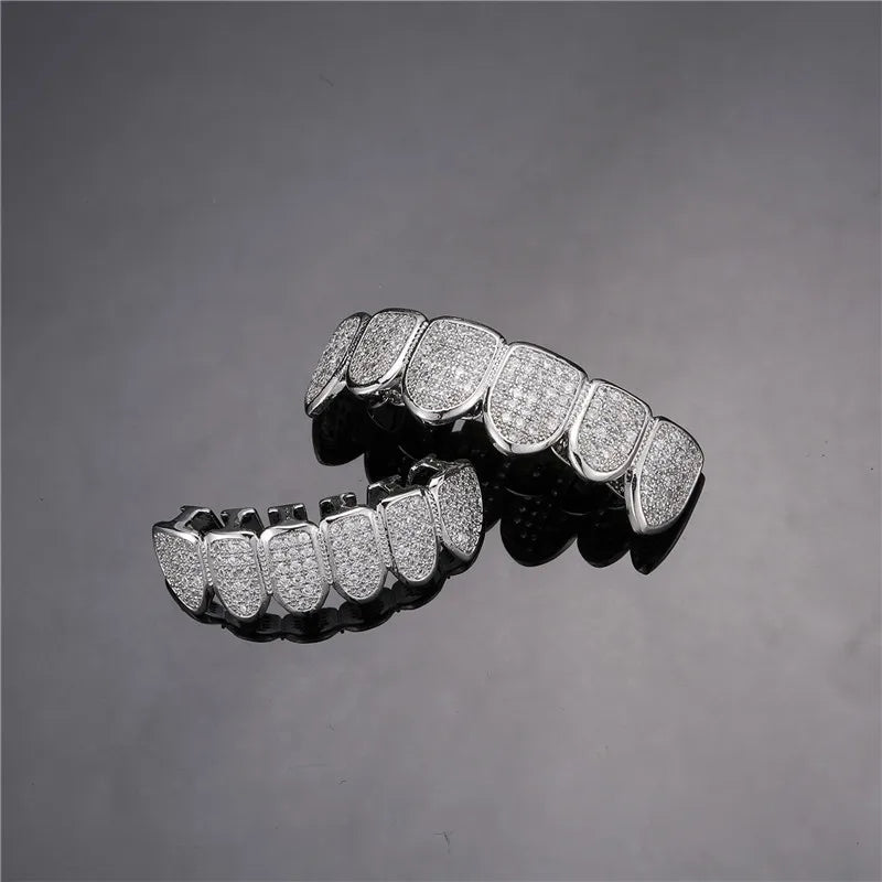 Hip Hop Full Iced Out Teeth Grillz Caps
