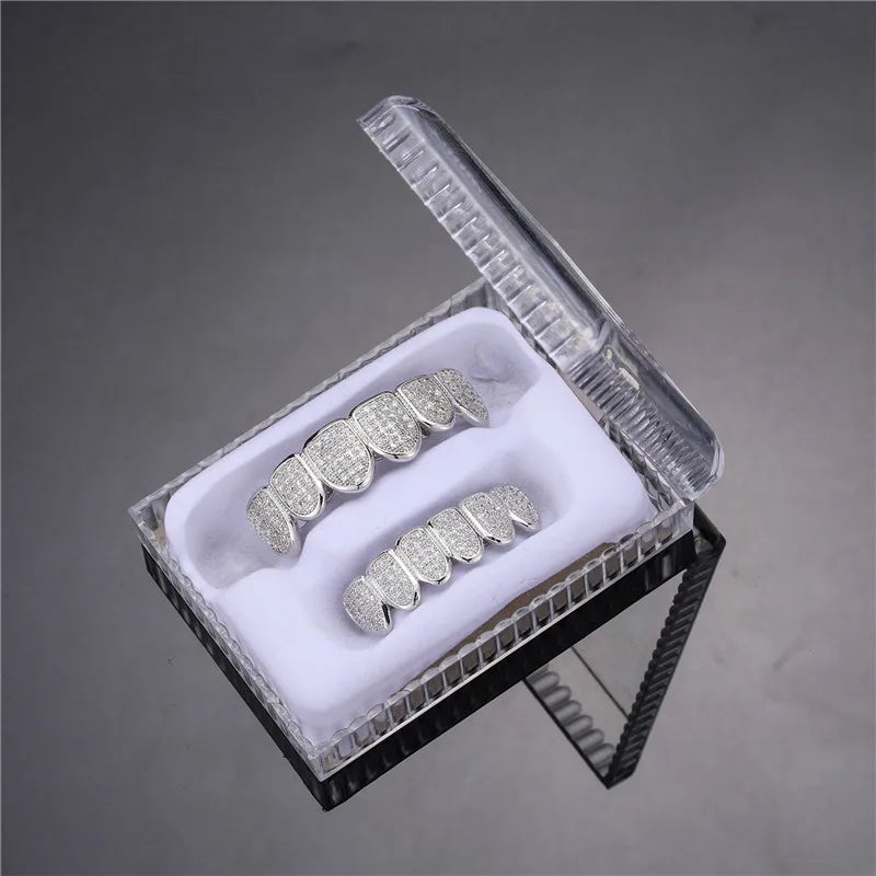 Hip Hop Full Iced Out Teeth Grillz Caps