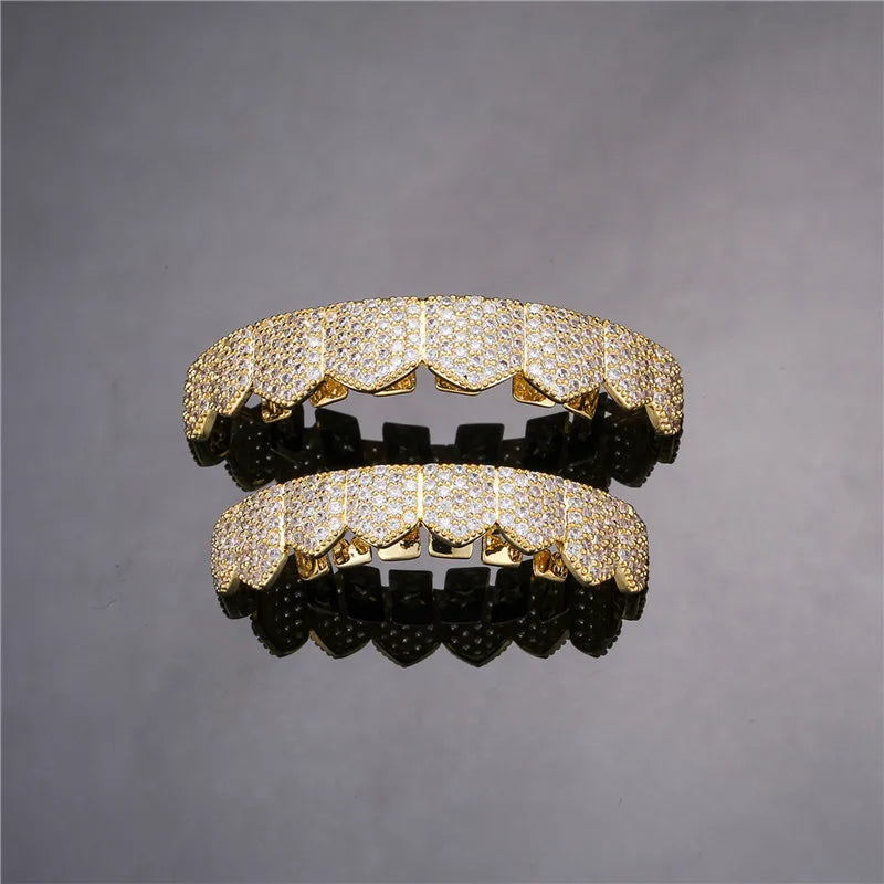 Hip Hop Iced Out Teeth Grill Top/Bottom