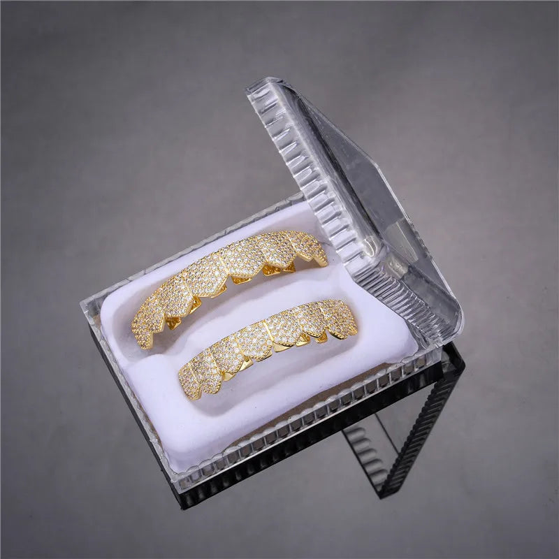 Hip Hop Iced Out Teeth Grill Top/Bottom