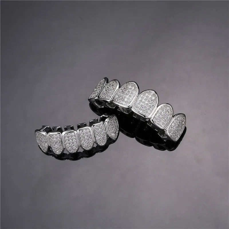 Hip Hop Full Iced Out Teeth Grillz Caps