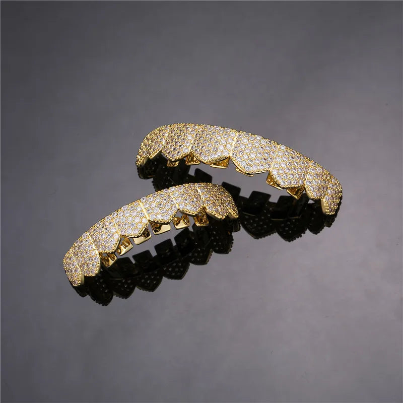 Hip Hop Iced Out Teeth Grill Top/Bottom