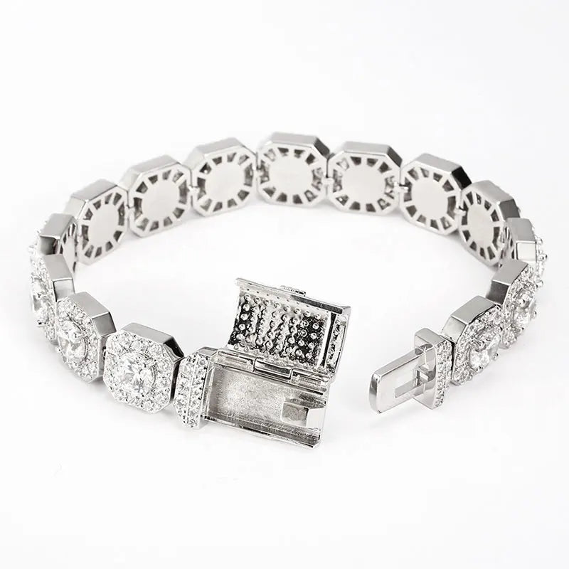 Miami Ice Vvs Clustered Bracelet - White Gold