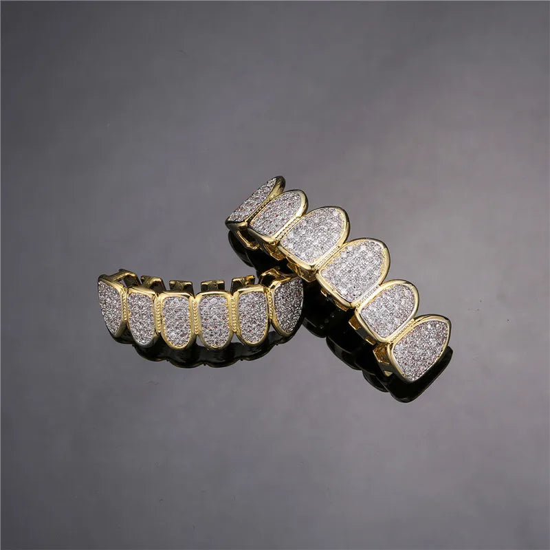 Hip Hop Full Iced Out Teeth Grillz Caps