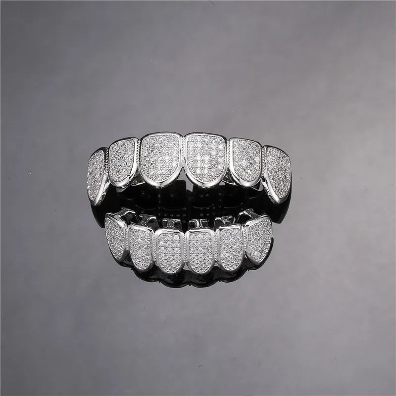 Hip Hop Full Iced Out Teeth Grillz Caps