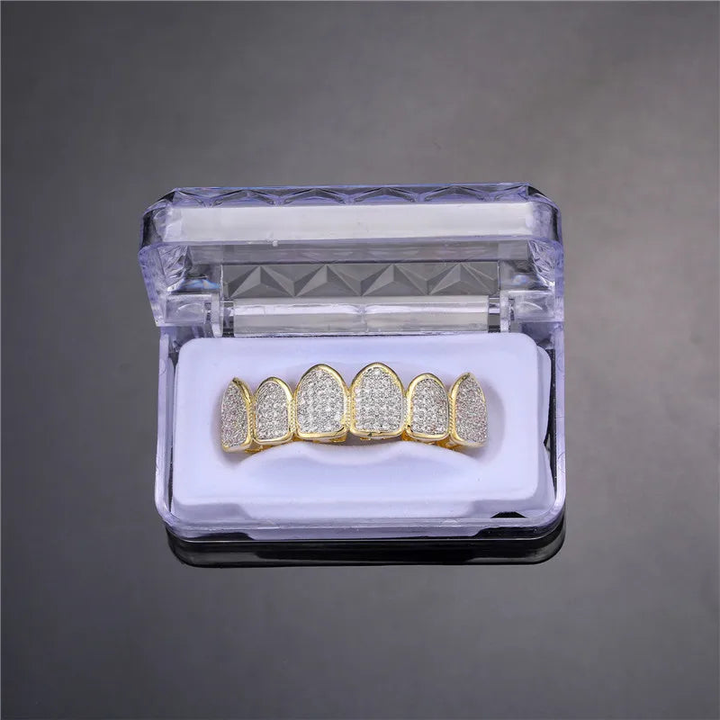 Hip Hop Full Iced Out Teeth Grillz Caps