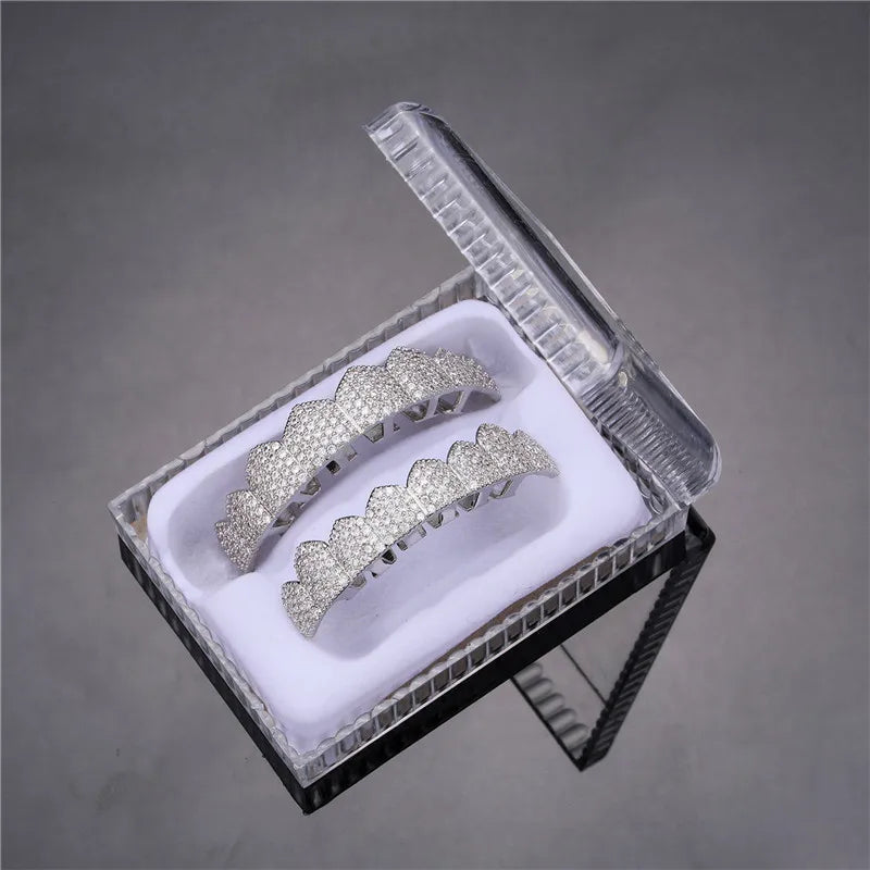 Hip Hop Iced Out Teeth Grill Top/Bottom
