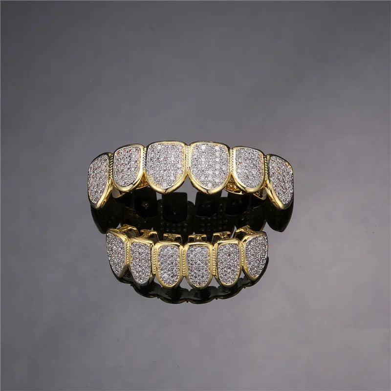 Hip Hop Full Iced Out Teeth Grillz Caps