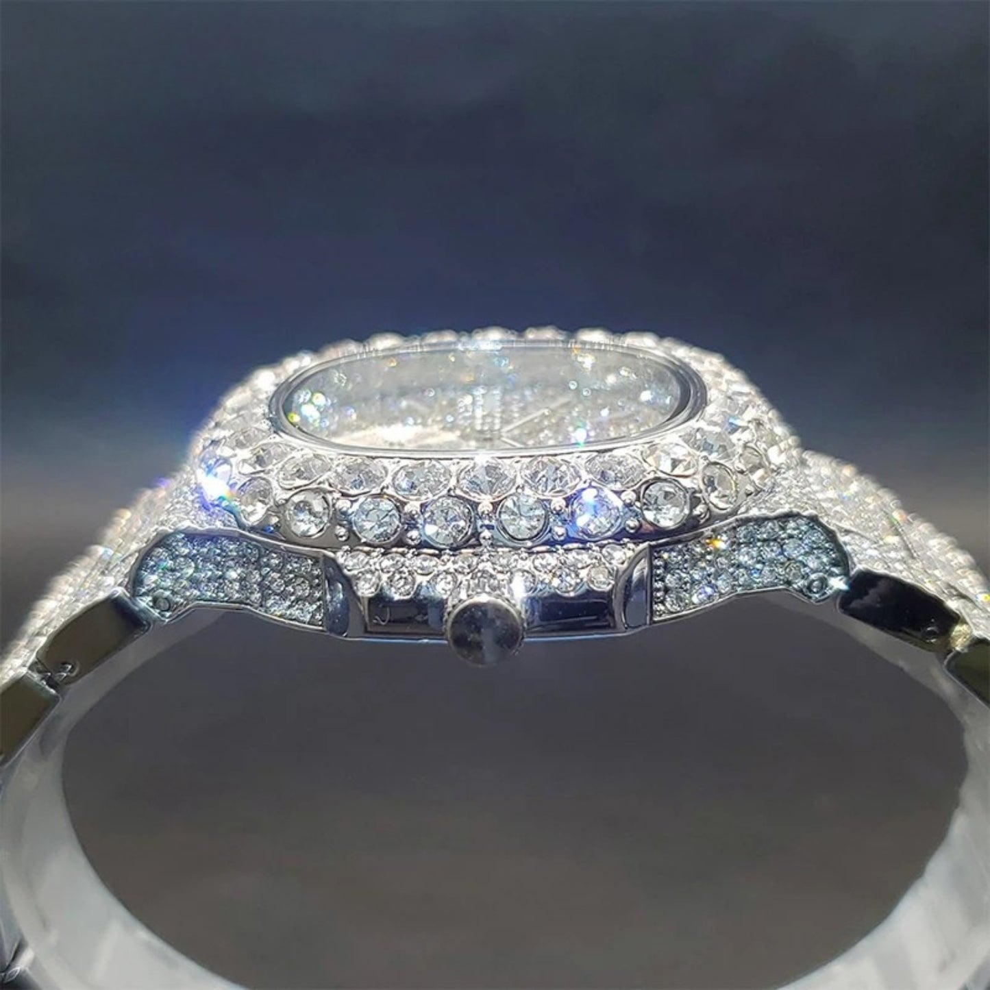 Miami Ice Diamond Iced Out Hip Hop Watch