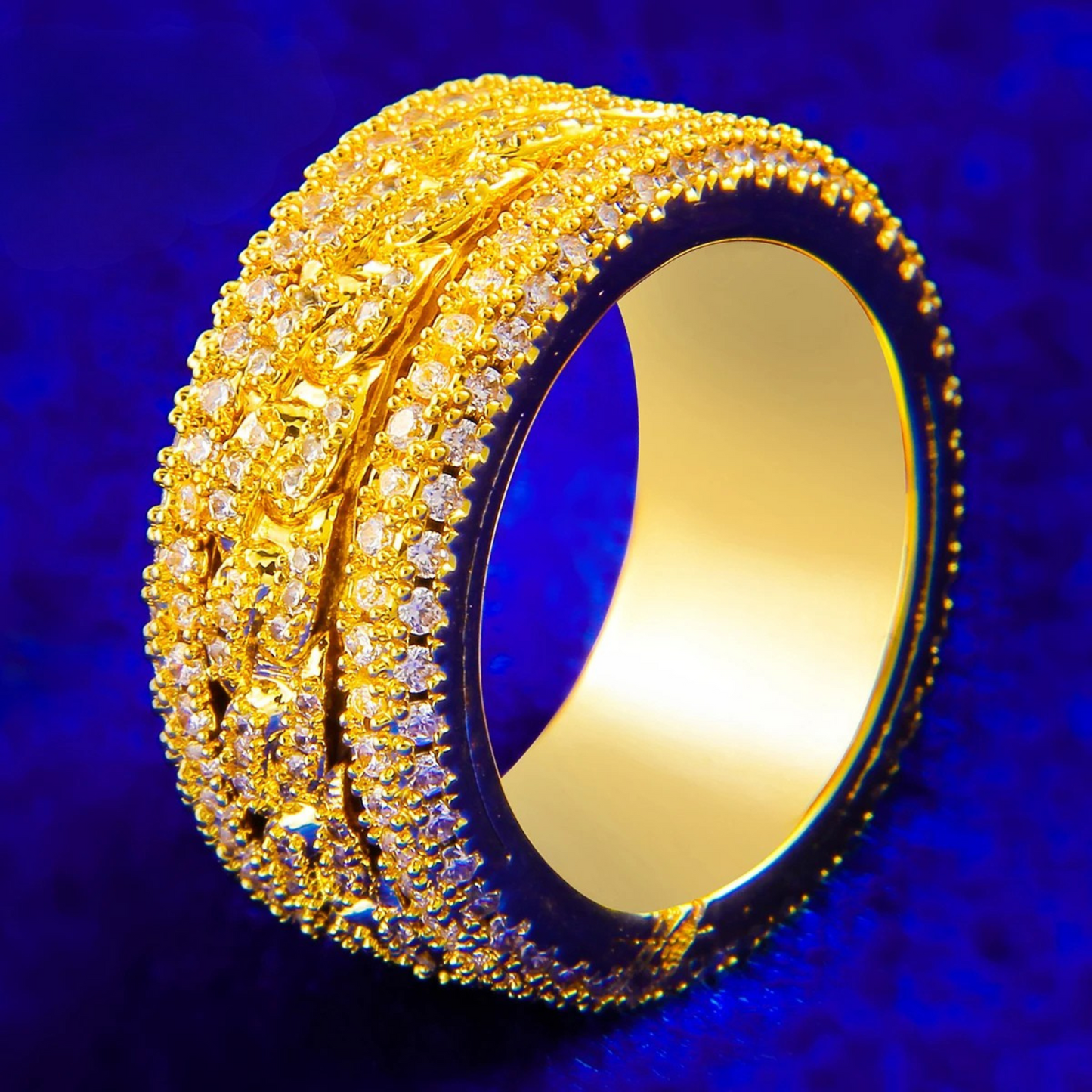 Bubble Letter Iced Out Men’s Ring
