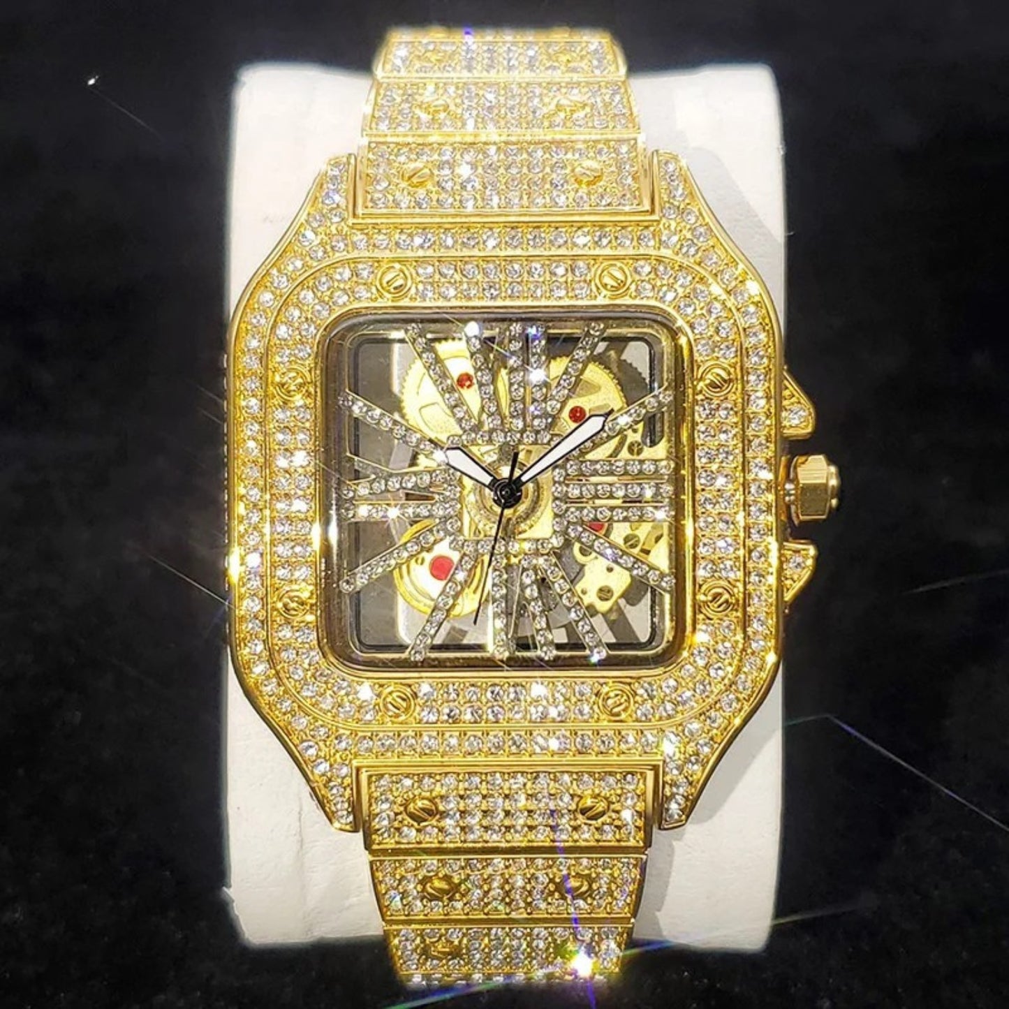 Square Full Diamond Watch for Men