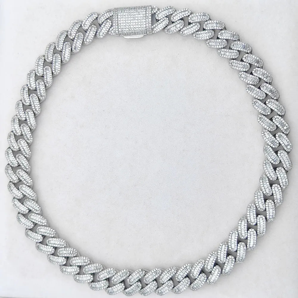 White Gold Baguette Chain