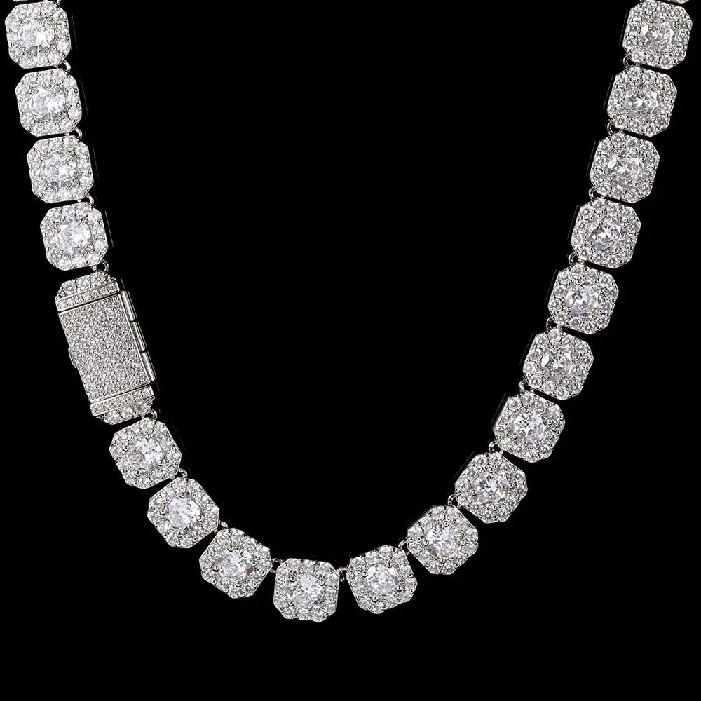 White Gold Tennis Necklace