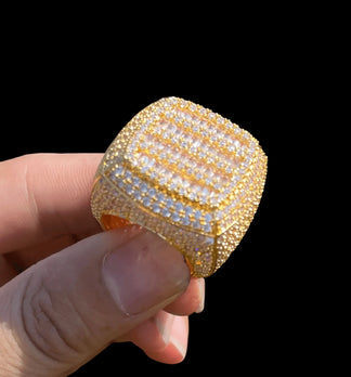 baguette iced-out ring
